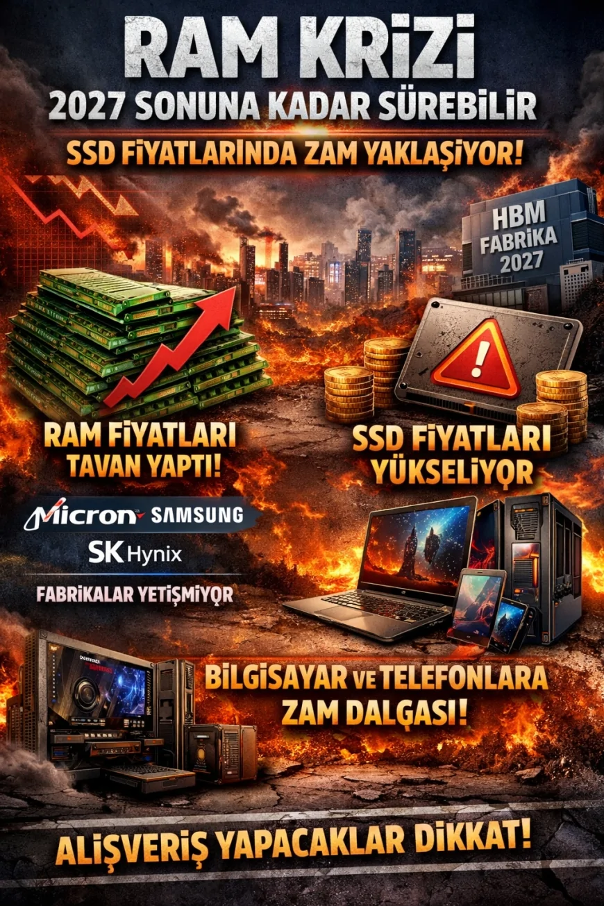 RAM Krizi 2027 Sonuna Kadar Sürebilir SSD Fiyatlarında Yeni Zam Dalgası Yolda