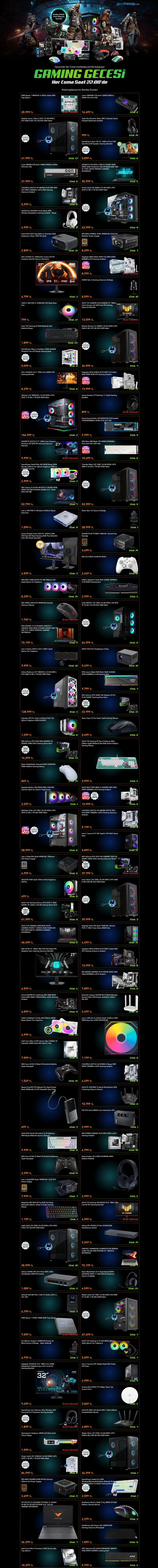 incehesap Gaming Gecesi 6 Şubat 2026 Bu Gece Stoklar Yine Uçacak (Hazır Sistem + Ekran Kartı)